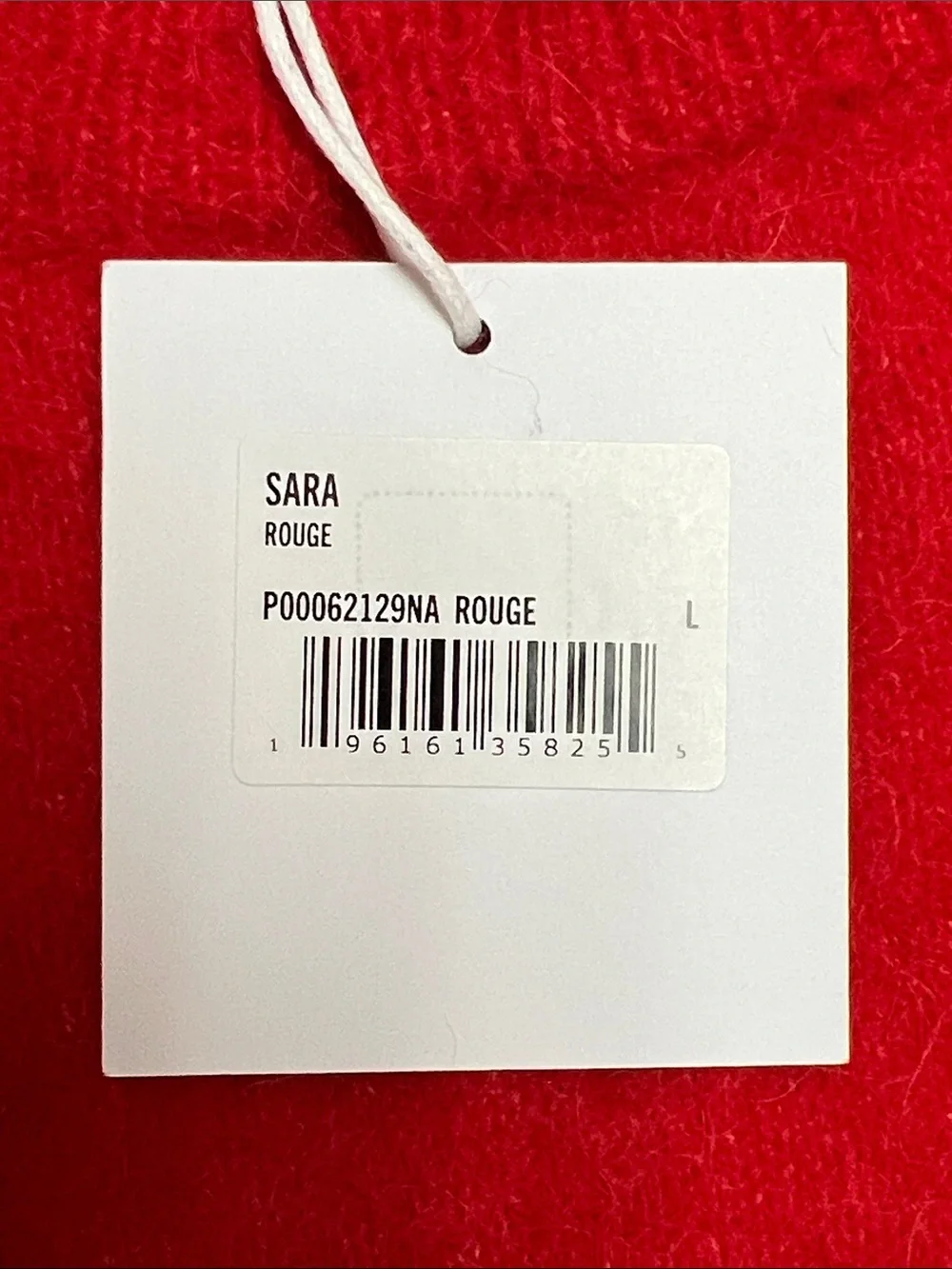 NWT Pistola Sara Shrunken Crewneck Alpaca Sweater In Rogue Red